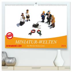 MINIATUR-WELTEN (hochwertiger Premium Wandkalender 2024 DIN A2 quer), Kunstdruck in Hochglanz von Thiele,  Karsten