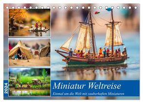 Miniatur Weltreise (Tischkalender 2024 DIN A5 quer), CALVENDO Monatskalender von Waurick,  Kerstin