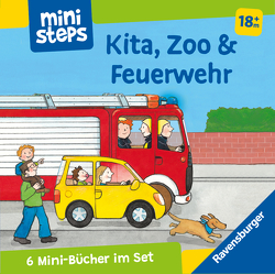 ministeps: Mein erster Bücher-Würfel: Kita, Zoo und Feuerwehr (Bücher-Set) von Kohl,  Martina, Milk,  Ina