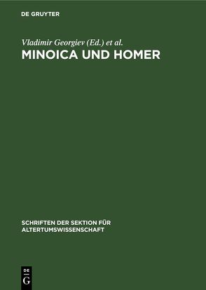 Minoica und Homer von Georgiev,  Vladimir, Irmscher,  Johannes