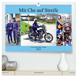 Mit Che auf Streife – Polizei-Motorräder in Kuba (hochwertiger Premium Wandkalender 2024 DIN A2 quer), Kunstdruck in Hochglanz von von Loewis of Menar,  Henning