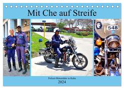 Mit Che auf Streife – Polizei-Motorräder in Kuba (Tischkalender 2024 DIN A5 quer), CALVENDO Monatskalender von von Loewis of Menar,  Henning