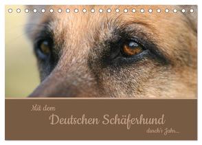 Mit dem Deutschen Schäferhund durch’s Jahr (Tischkalender 2024 DIN A5 quer), CALVENDO Monatskalender von Steininger,  Claudia