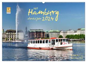 Mit Hamburg durchs Jahr 2024 (Wandkalender 2024 DIN A2 quer), CALVENDO Monatskalender von Ohde,  Christian