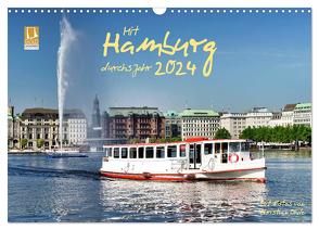 Mit Hamburg durchs Jahr 2024 (Wandkalender 2024 DIN A3 quer), CALVENDO Monatskalender von Ohde,  Christian