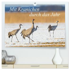 Mit Kranichen durch das Jahr (hochwertiger Premium Wandkalender 2024 DIN A2 quer), Kunstdruck in Hochglanz von Smith,  Sidney