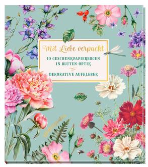 Mit Liebe verpackt – 10 Geschenkpapierbogen in Blüten-Optik von Groh Verlag