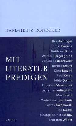 Mit Literatur predigen von Ronecker,  Karl-Heinz