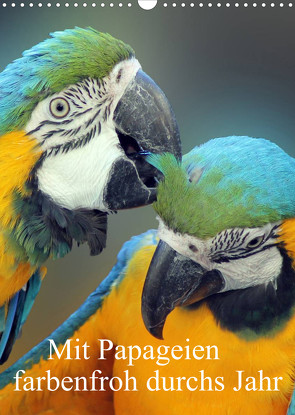 Mit Papageien farbenfroh durchs Jahr (Wandkalender 2022 DIN A3 hoch) von Bönner,  Marion