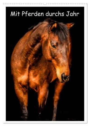 Mit Pferden durchs Jahr / Planer (Wandkalender 2024 DIN A2 hoch), CALVENDO Monatskalender von Obermüller Fotografie,  Yvonne