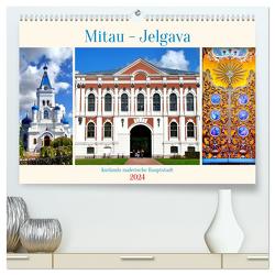 Mitau-Jelgava – Kurlands malerische Hauptstadt (hochwertiger Premium Wandkalender 2024 DIN A2 quer), Kunstdruck in Hochglanz von von Loewis of Menar,  Henning