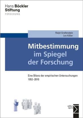 Mitbestimmung im Spiegel der Forschung von Greifenstein,  Ralph, Kißler,  Leo