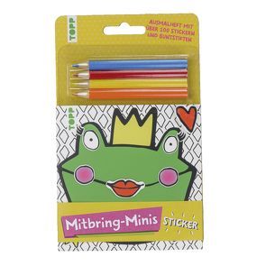 Mitbring-Minis Ausmalheft mit Stickern und Buntstiften von frechverlag