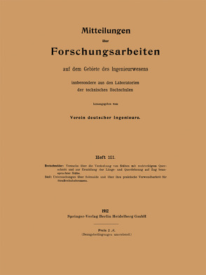 Mitteilungen über Forschungsarbeiten von Bretschneider,  Otto, Steil,  E.