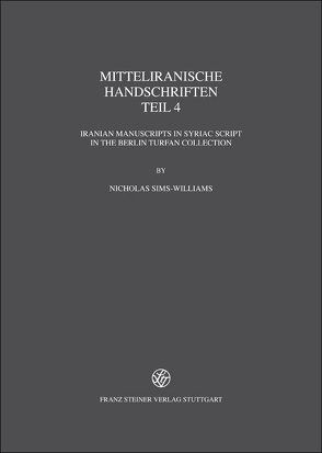 Mitteliranische Handschriften von Sims-Williams,  Nicholas