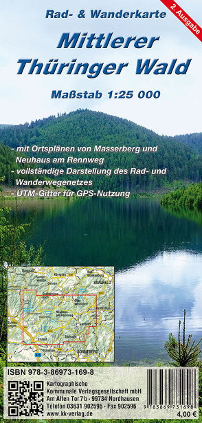 Mittlerer Thüringer Wald von KKV Kartographische Kommunale Verlagsgesellschaft mbH