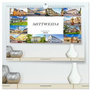 Mittweida Impressionen (hochwertiger Premium Wandkalender 2024 DIN A2 quer), Kunstdruck in Hochglanz von Meutzner,  Dirk