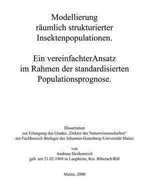 Modellierung räumlich strukturierter Insektenpopulationen von Heidenreich,  Andreas