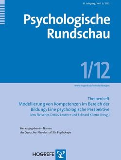 Modellierung von Kompetenzen im Bereich der Bildung: Eine psychologische Perspektive von Fleischer,  Jens, Klieme,  Eckhard, Leutner,  Detlev