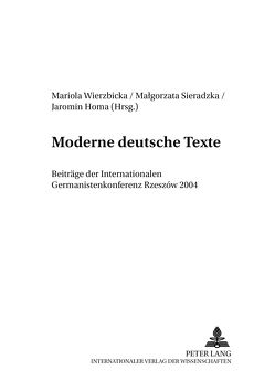 Moderne deutsche Texte von Homa,  Jaromin, Sieradzka,  Malgorzata, Wierzbicka,  Mariola