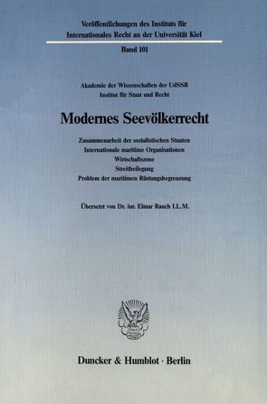 Modernes Seevölkerrecht. von Lazarev,  Marklen Ivanovič