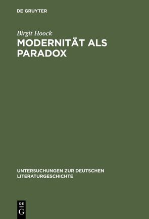 Modernität als Paradox von Hoock,  Birgit