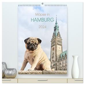 Möpse in Hamburg (hochwertiger Premium Wandkalender 2024 DIN A2 hoch), Kunstdruck in Hochglanz von und Julia Dodeck,  Ole