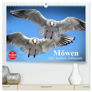 Möwen. Alle heißen Johnatan (hochwertiger Premium Wandkalender 2024 DIN A2 quer), Kunstdruck in Hochglanz von Stanzer,  Elisabeth