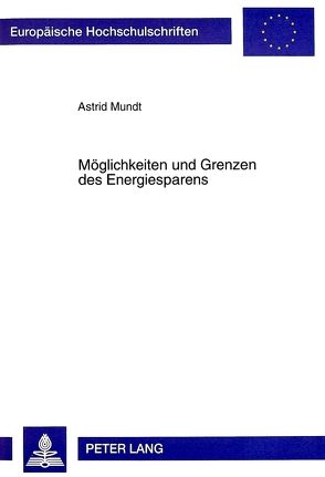 Möglichkeiten und Grenzen des Energiesparens von Mundt,  Astrid