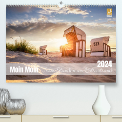 Moin Moin Schöne Stunden am Ostseestrand (hochwertiger Premium Wandkalender 2024 DIN A2 quer), Kunstdruck in Hochglanz von Geisdorf Photography,  Linda