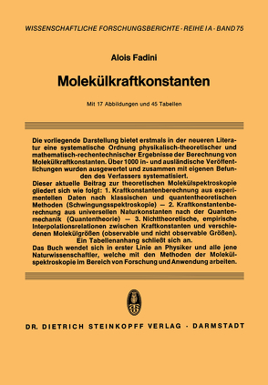 Molekülkraftkonstanten von Fadini,  Alois