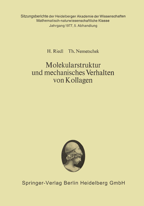 Molekularstruktur und mechanisches Verhalten von Kollagen von Nemetschek,  Theobald, Riedl,  Hans