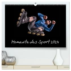 Momente des Sport (hochwertiger Premium Wandkalender 2024 DIN A2 quer), Kunstdruck in Hochglanz von Schurr,  Stefan