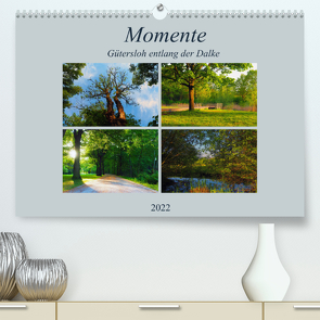 Momente – Gütersloh entlang der Dalke (Premium, hochwertiger DIN A2 Wandkalender 2022, Kunstdruck in Hochglanz) von Gube,  Beate