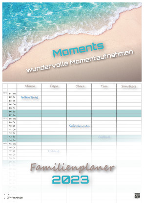 Moments – wundervolle Momentaufnahmen – 2023 – Kalender DIN A3 – (Familienplaner)