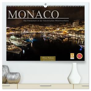 Monaco – Das Fürstentum an der französischen Mittelmeerküste (hochwertiger Premium Wandkalender 2024 DIN A2 quer), Kunstdruck in Hochglanz von Pinkoss,  Oliver