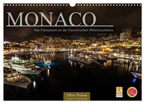 Monaco – Das Fürstentum an der französischen Mittelmeerküste (Wandkalender 2024 DIN A3 quer), CALVENDO Monatskalender von Pinkoss,  Oliver