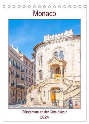 Monaco – Fürstentum an der Côte d’Azur (Tischkalender 2024 DIN A5 hoch), CALVENDO Monatskalender von Schwarze,  Nina