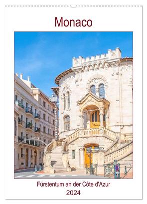 Monaco – Fürstentum an der Côte d’Azur (Wandkalender 2024 DIN A2 hoch), CALVENDO Monatskalender von Schwarze,  Nina