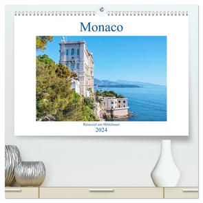 Monaco – Reiseziel am Mittelmeer (hochwertiger Premium Wandkalender 2024 DIN A2 quer), Kunstdruck in Hochglanz von Schwarze,  Nina