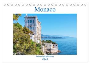 Monaco – Reiseziel am Mittelmeer (Tischkalender 2024 DIN A5 quer), CALVENDO Monatskalender von Schwarze,  Nina