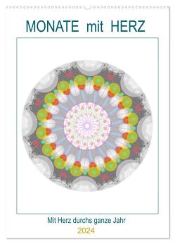 Monate mit Herz (Wandkalender 2024 DIN A2 hoch), CALVENDO Monatskalender von Zapf,  Gabi
