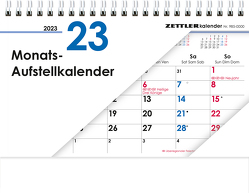 Monats-Aufstellkalender 2023 – 20×15 cm – 1 Monat auf 1 Seite – 4-sprachiges Kalendarium – inkl. Jahresübersicht – Monatsplaner – 985-0000