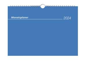 Monatsterminkalender 2024 29,7×21 1M/1S – Drahtkammbindung mit Aufhänger – 989-0015