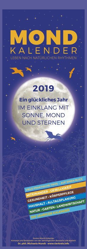 Mondkalender 2019 von ALPHA EDITION, Mundt,  Michaela