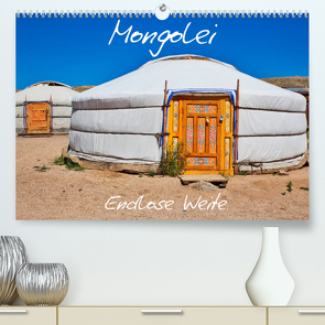 Mongolei Endlose Weite (Premium, hochwertiger DIN A2 Wandkalender 2023, Kunstdruck in Hochglanz) von Kurz,  Michael