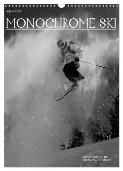 Monochrome Ski (Wandkalender 2024 DIN A3 hoch), CALVENDO Monatskalender von Faltermaier,  Franz