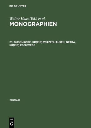 Monographien / Dudenrode, Kr[eis] Witzenhausen, Netra, Kr[eis] Eschwege von Güntherodt,  Ingrid