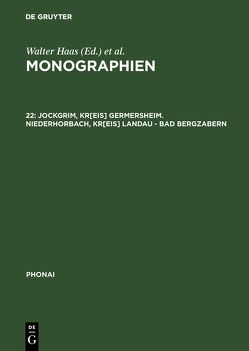 Monographien / Jockgrim, Kr[eis] Germersheim. Niederhorbach, Kr[eis] Landau – Bad Bergzabern von Karch,  Dieter