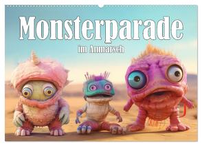 Monsterparade im Anmarsch (Wandkalender 2024 DIN A2 quer), CALVENDO Monatskalender von Brunner-Klaus,  Liselotte